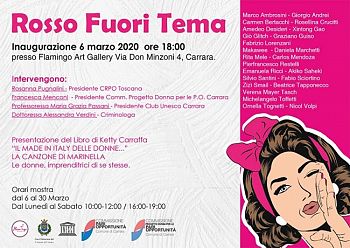 Gli eventi per l'8 marzo non si fermano. Venerdì 6 marzo a Carrara, Ketty Carraffa e gli artisti, per la Giornata Internazionale della donna.